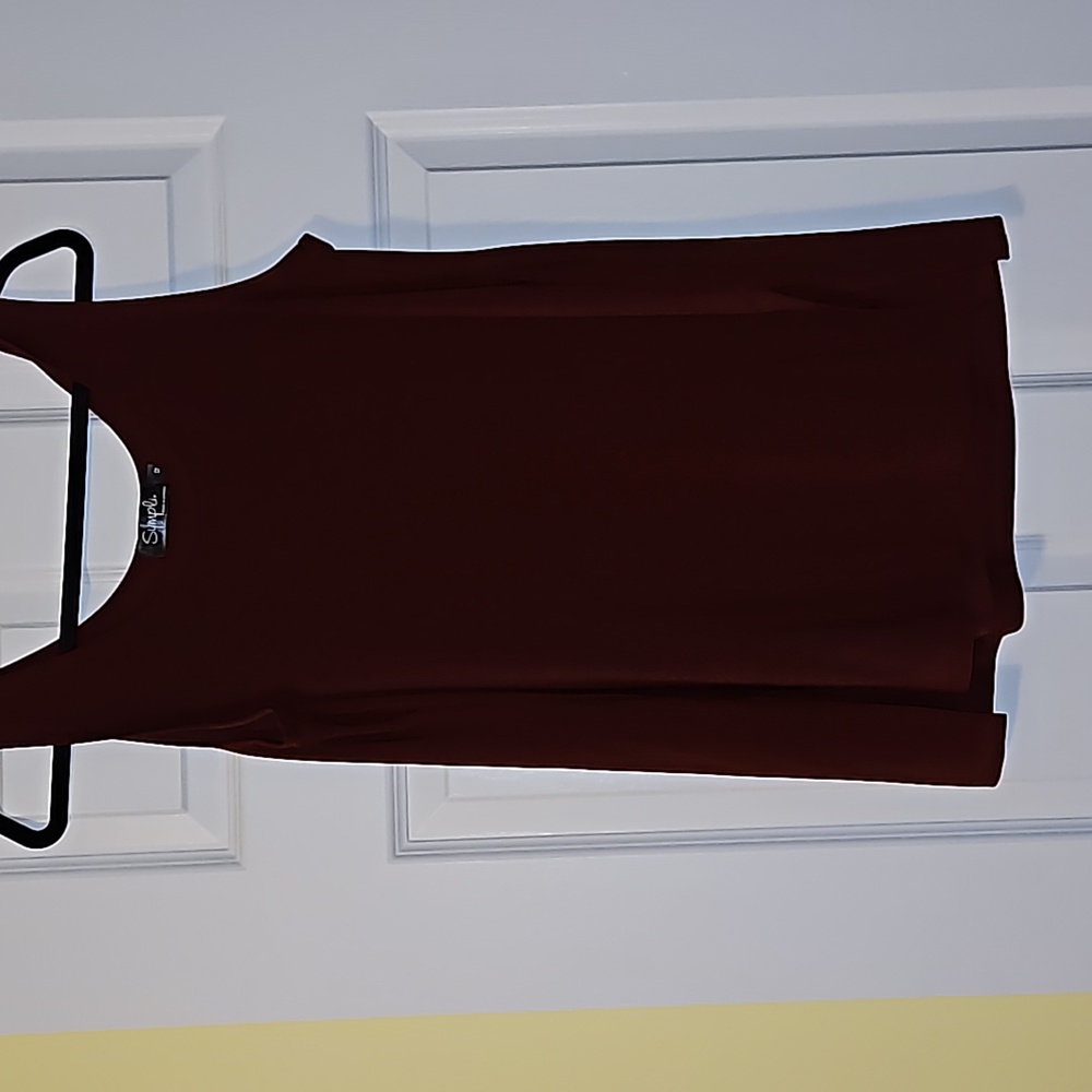 Sympli deep red tank top